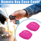 2X Key Fob Case Protector for Suzuki (2 Button) - Silicone Rose Red