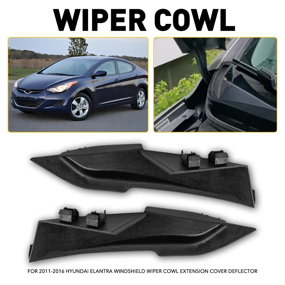 Wiper Cowl Extension Cover Trim for Hyundai Elantra (2011–2016)