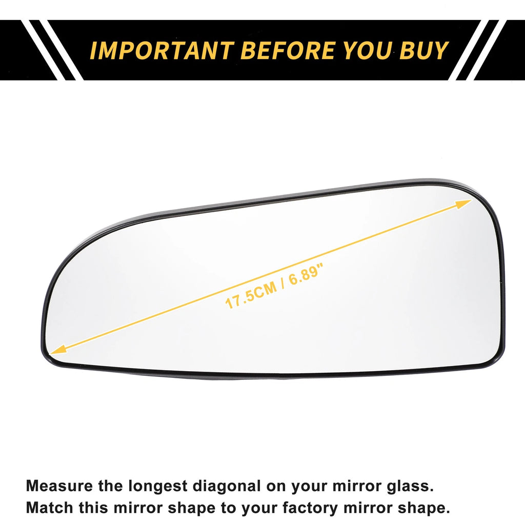 Right Mirror Glass Replacement for Dodge Ram 1500 (No. 68079362AA)