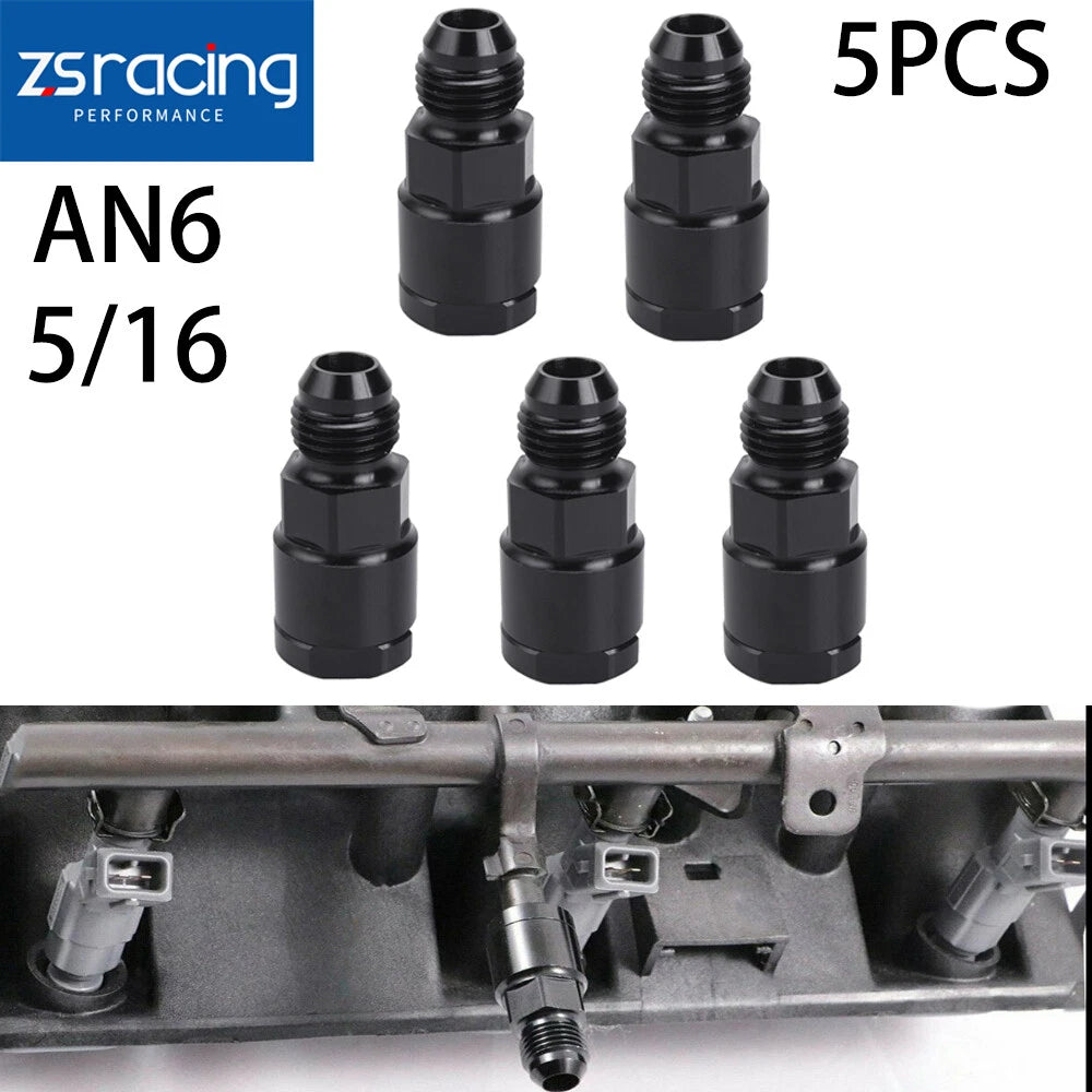 5PCS LS Swap EFI Fuel Rail Adapter Fittings AN6