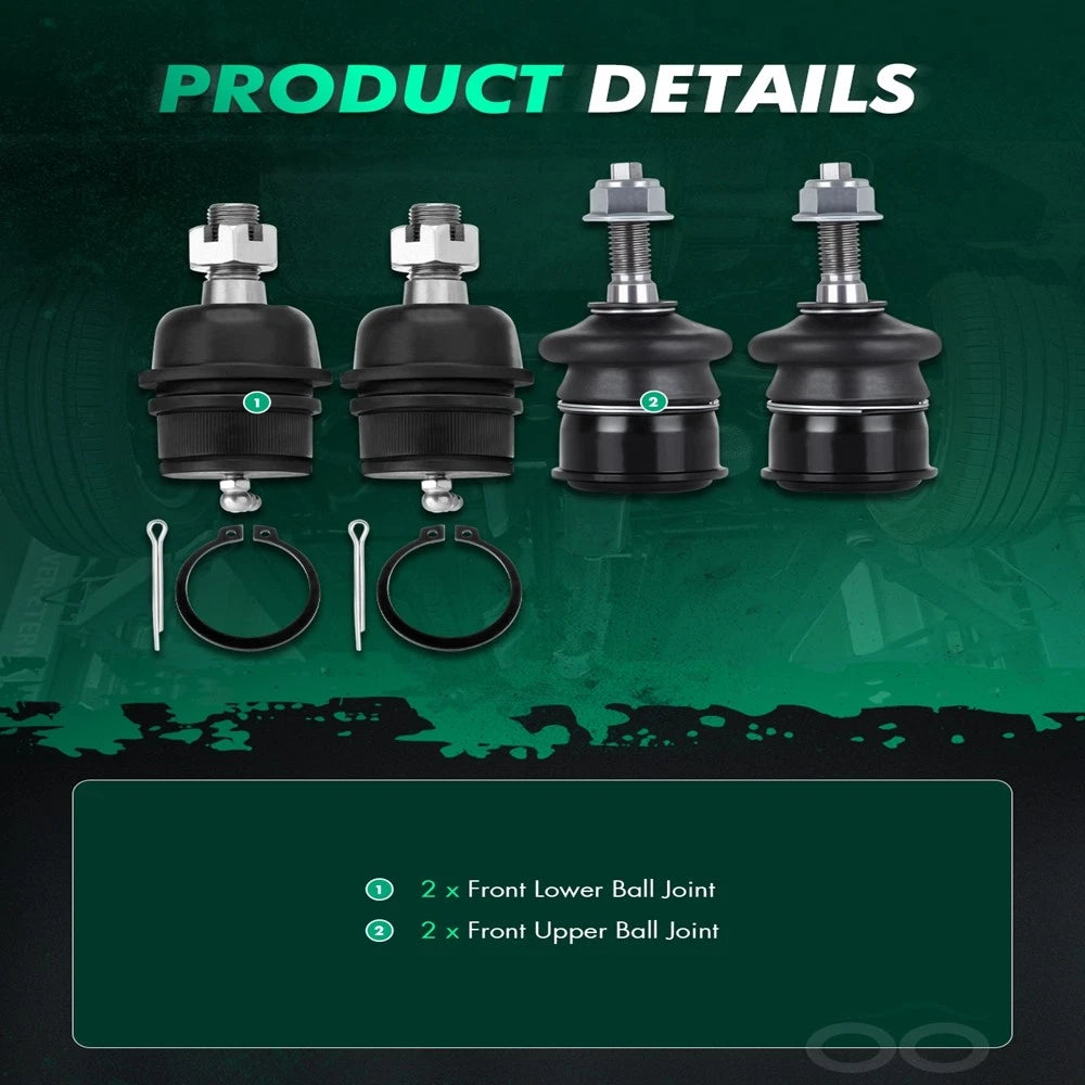 Set of 2 Upper & Lower Front Ball Joints for Ford Explorer (2002–2005)