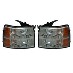 Pair of Smoked Halogen Headlights for Chevy Silverado (2007â2013)