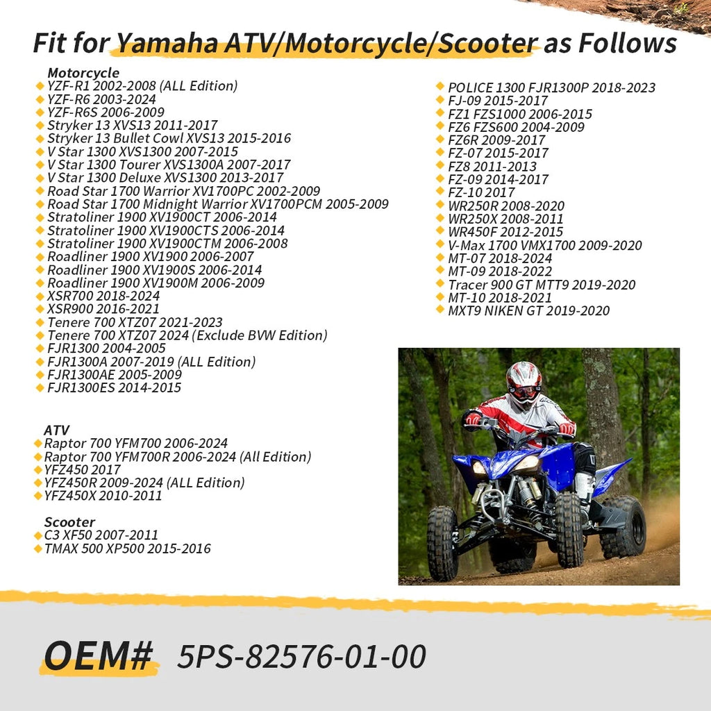Lean Angle Tip Over Sensor for Yamaha YFM700 YFZ450 WR250 YZFR1 YZFR6 XVS1300 (2006–2023)