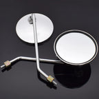 Set of 2 Chrome 10mm Rear View Mirrors for Universal Motorcycle Scooter