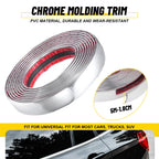 Chrome Trim Molding Strip for Car Door Window Bumper (16ft)