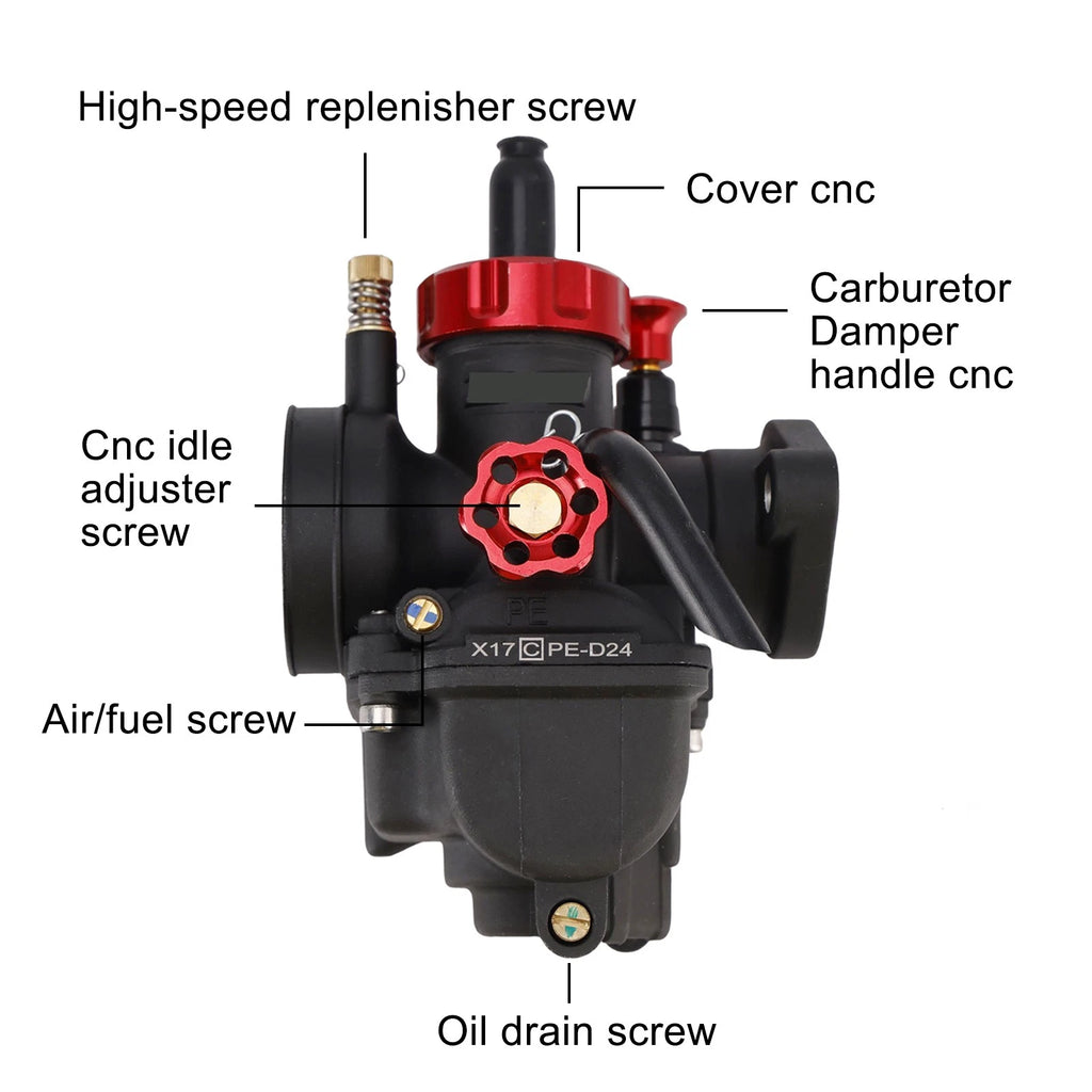 24mm Carburetor for 140cc-150cc ATV Dirt Bike Go Karts