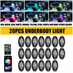 20X RGB LED Underbody Neon Rock Lights for Universal Vehicles (2010–2023)