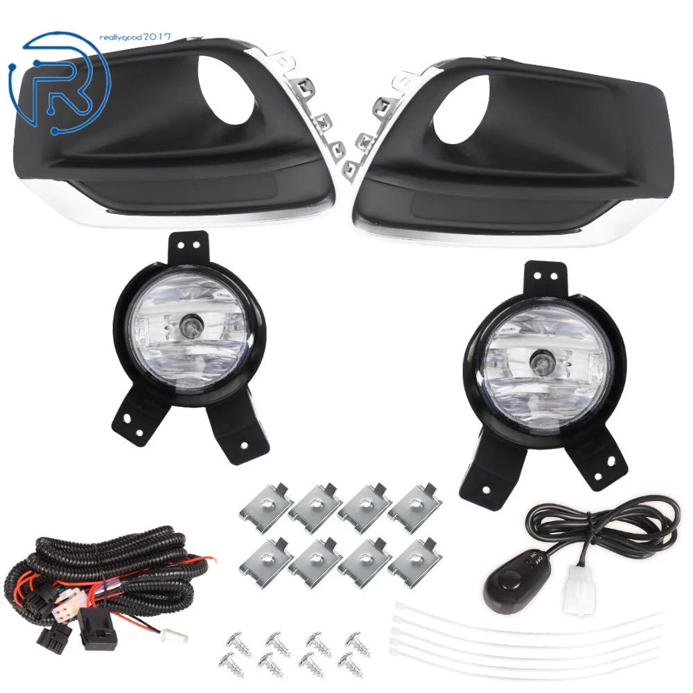 Set of 2 Front Fog Lights Lamps Assembly for Chevy Trax (2017–2021)