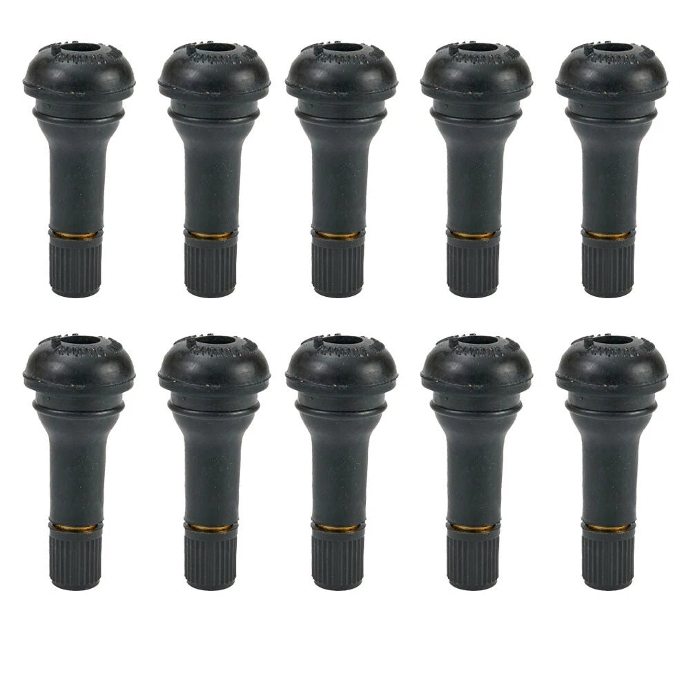 Set of 10 Heavy Duty TR413 Snap In Rubber Valve Tools for Tubeless Tyres