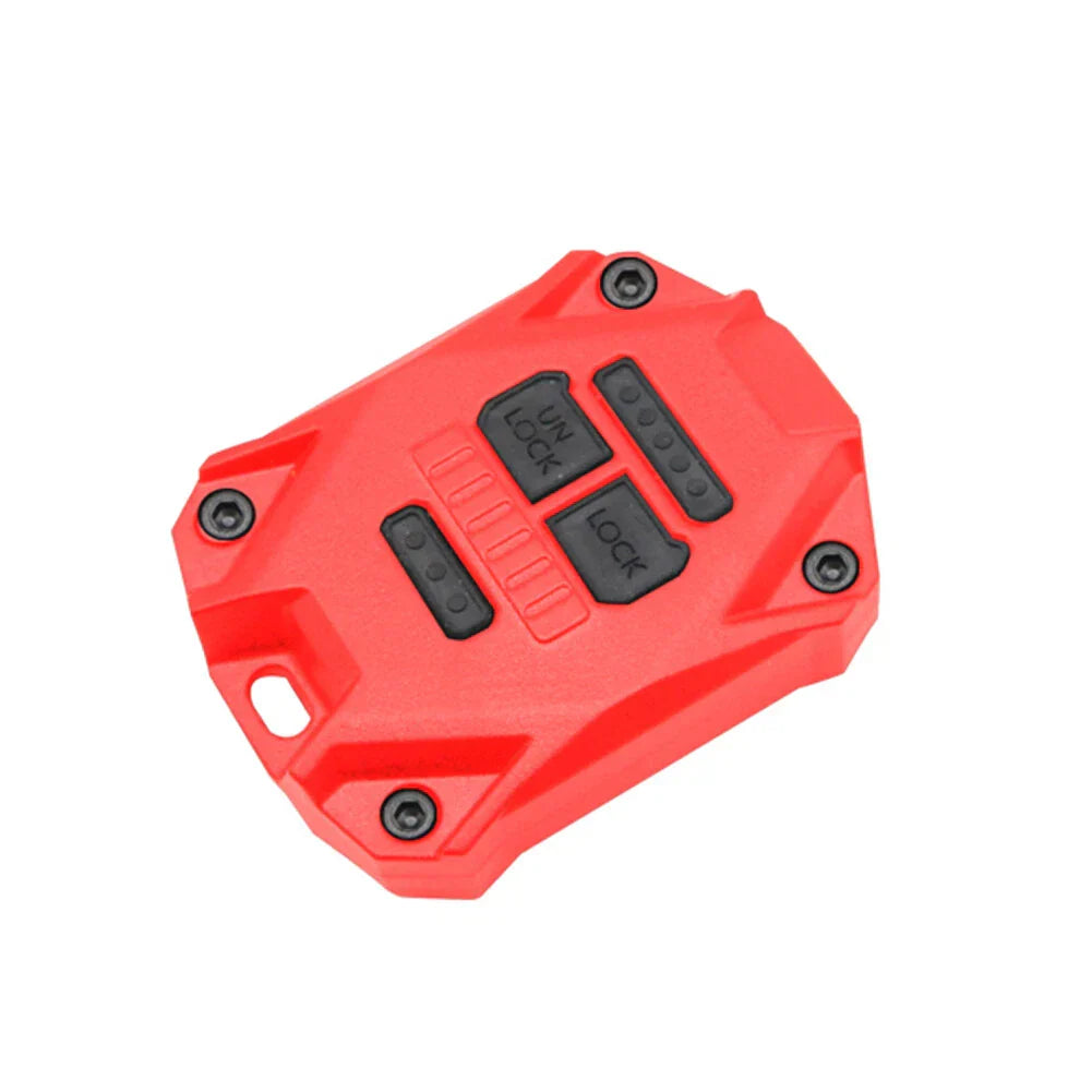 Red ABS Car Key Fob Shell Case for Jeep Wrangler (2007-2017)