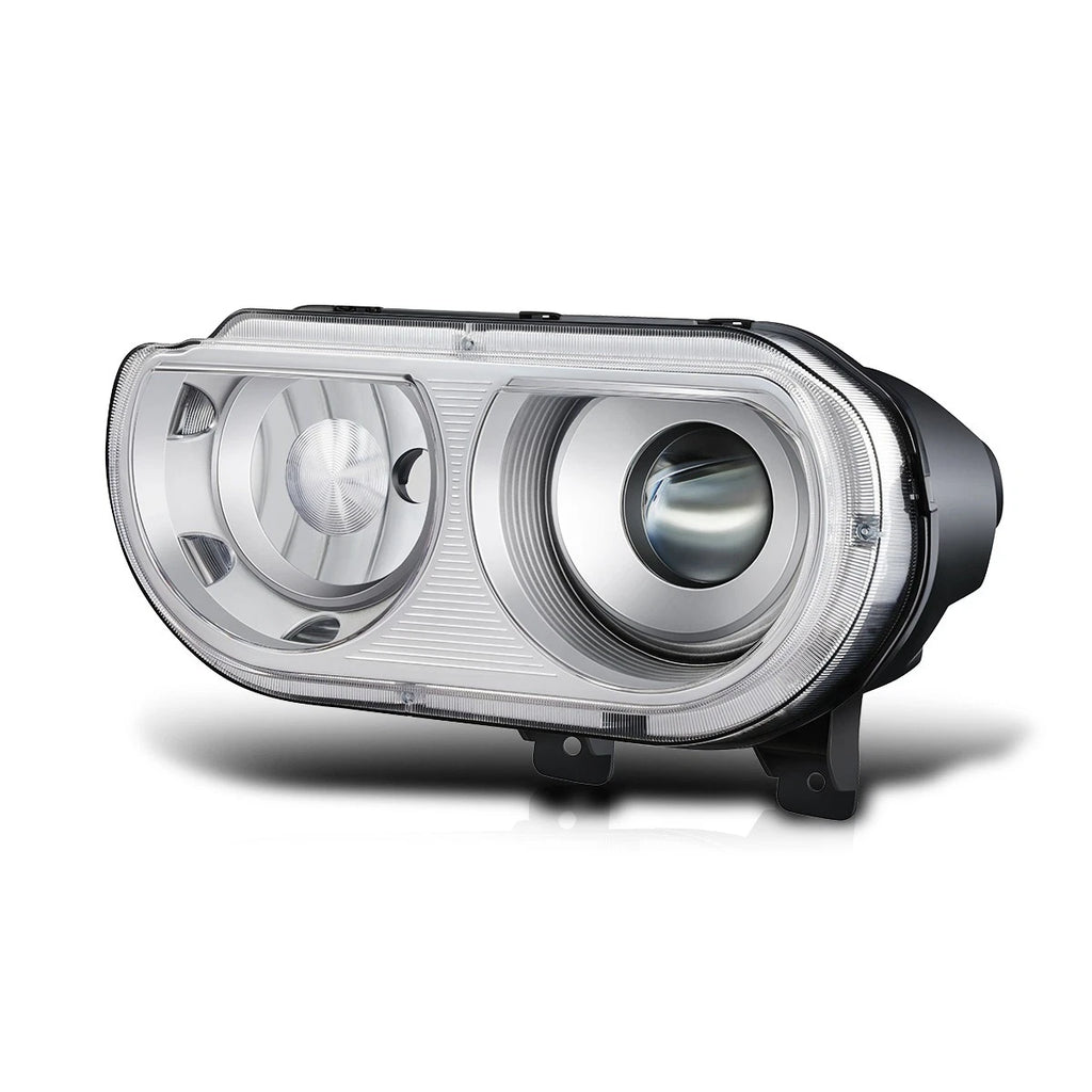 OE Style Left Side Projector Headlight Lamp Chrome for Dodge Challenger (2008–2014)