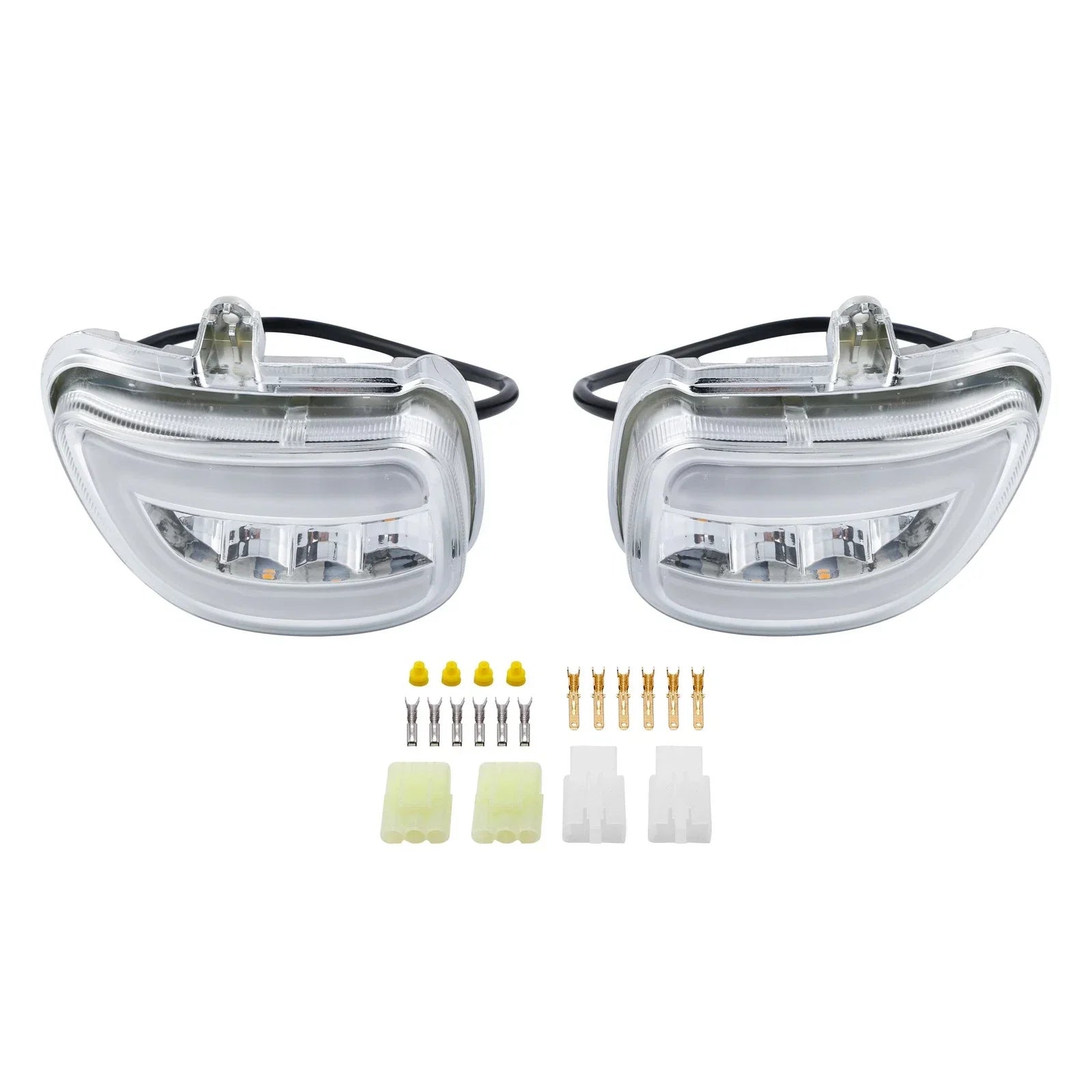 Front LED Turn Signals Clear Lens for Honda Goldwing 1800 GL1800 (2001 - 2017)