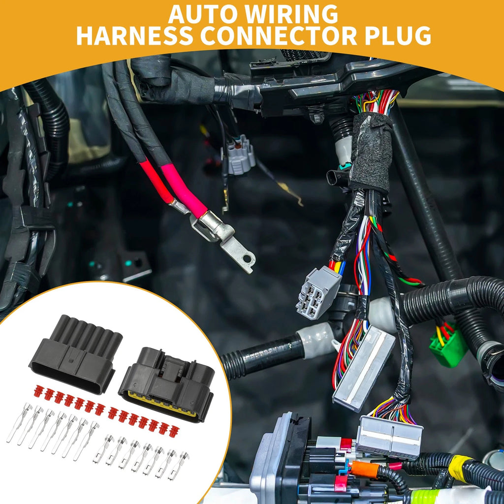 7 Pin Auto Wiring Harness Connector Plug for Nissan (Plastic Gray)