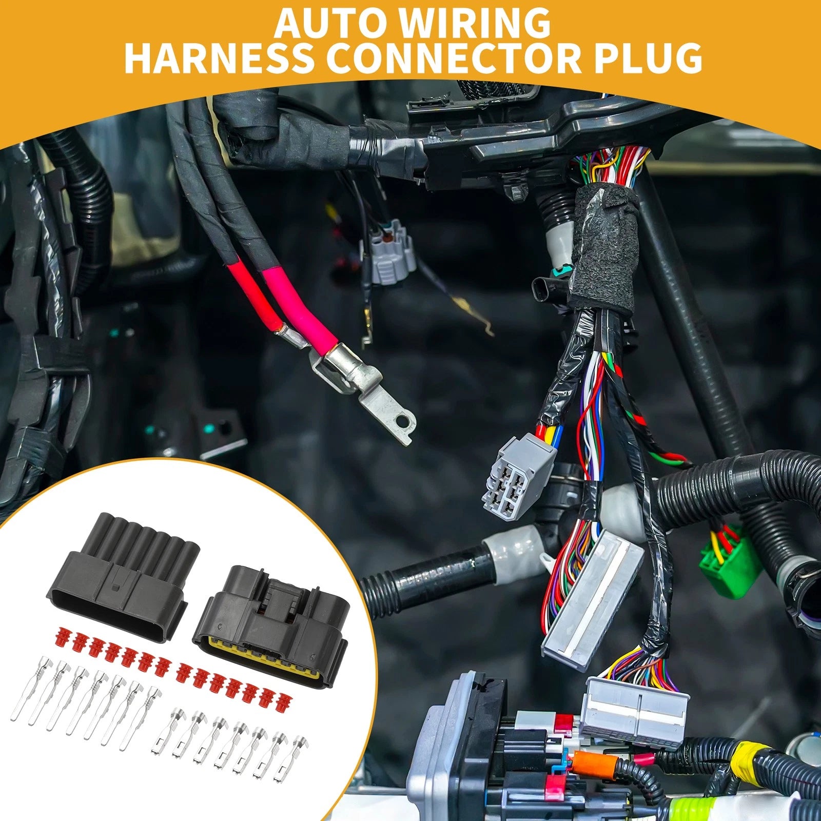 7 Pin Auto Wiring Harness Connector Plug for Nissan (Plastic Gray)