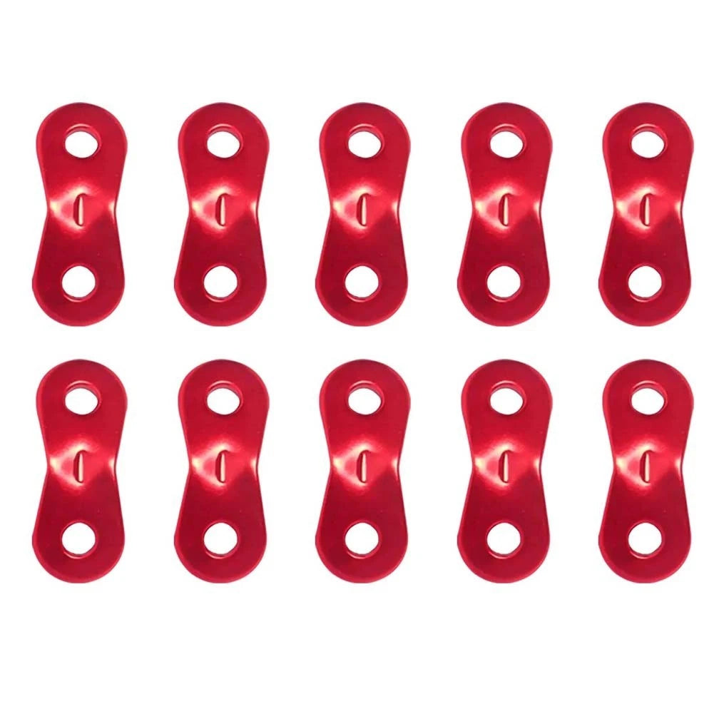 10pcs Aluminum Alloy Tent Guyline Buckles Anti-Slip Tightening Plates