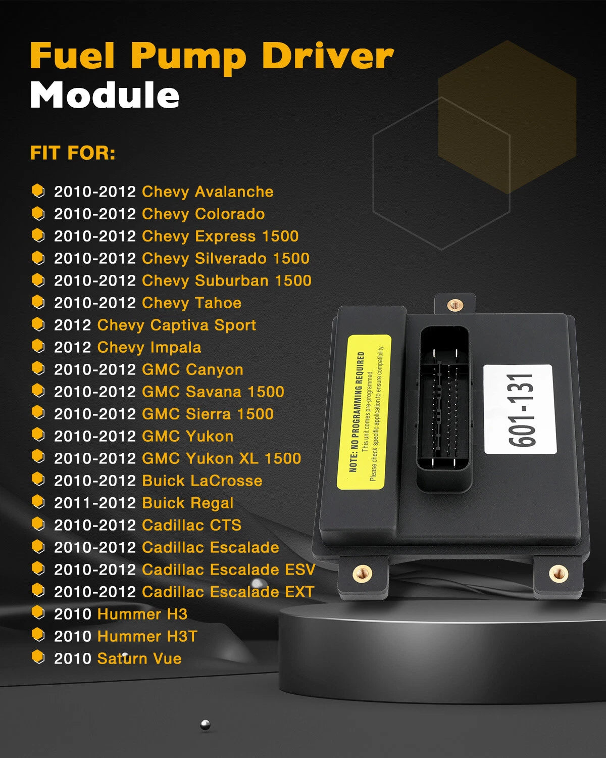 Fuel Pump Driver Module for Chevrolet Avalanche GMC Cadillac Hummer Saturn (2010-2012)