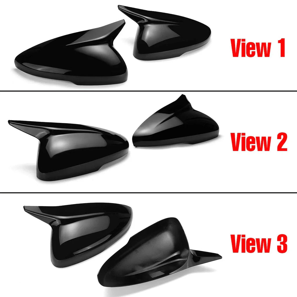 Pair Glossy Black Rearview Mirror Cover Cap Trim for Honda Accord (2018–2022)