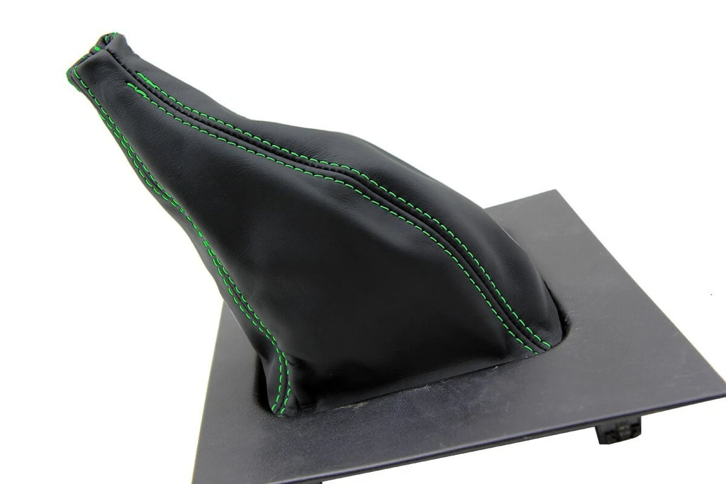 Leather Manual Shift Boot Cover for Ford Mustang (1987–1993) Green Stitch