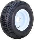 WANDA 205/65-10 Tire Rim for Golf Cart (4-Ply, 5 Lugs, 4.5" White Wheel)