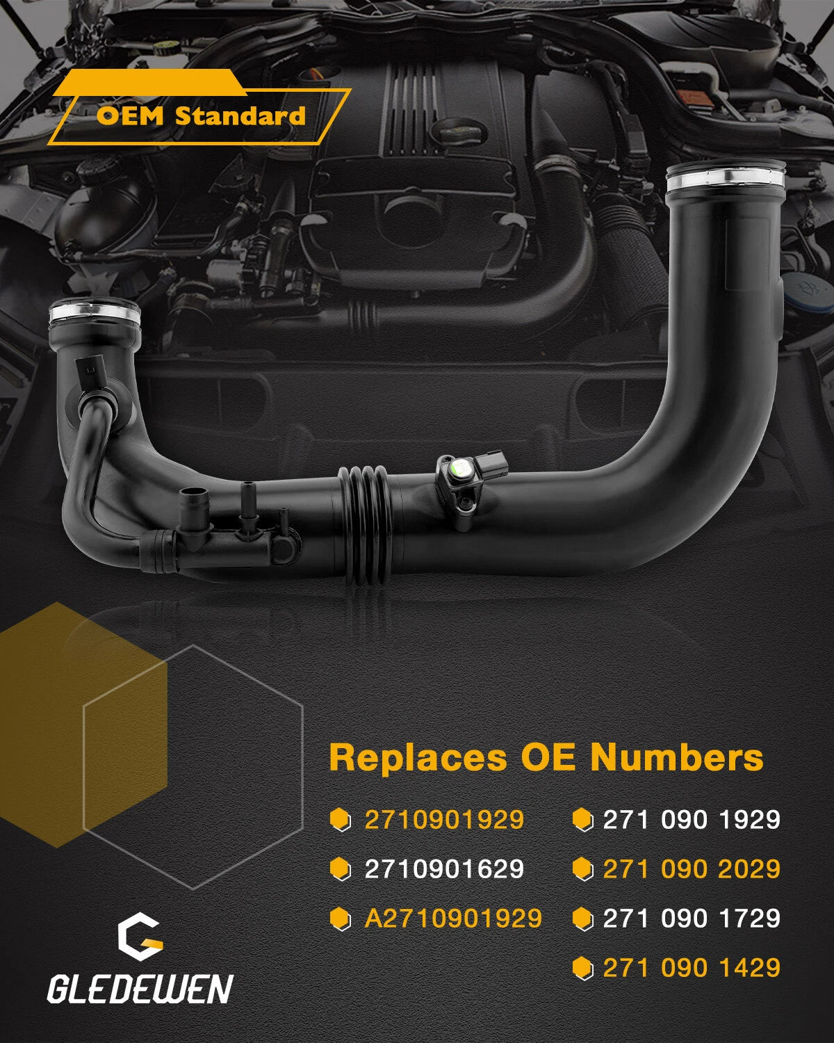 Air Turbo Intake Hose Kit for Benz C-Class E-Class SLK (2009-2015)