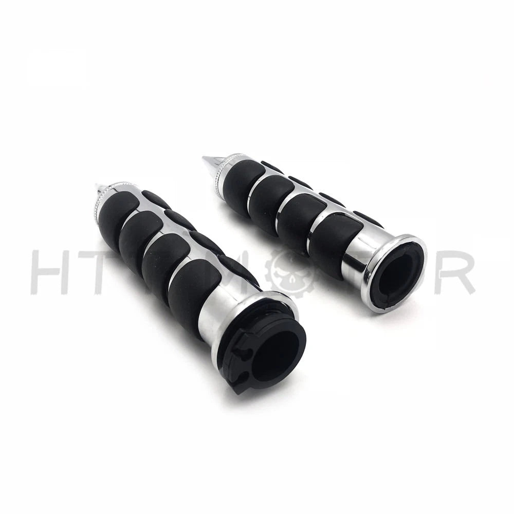 Chrome Spike Handlebar Grips for Harley Davidson FXDL Dyna Low Rider (1")