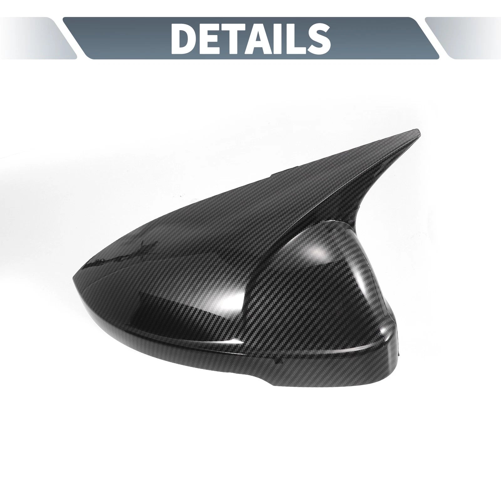 Pair Rearview Mirror Cover Overlay Black Carbon Fiber for Volkswagen Passat (2012–2019)