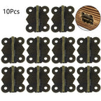 10pc Mini Butterfly Hinge for Jewelry Box Dollhouse Cabinet (33x40mm)