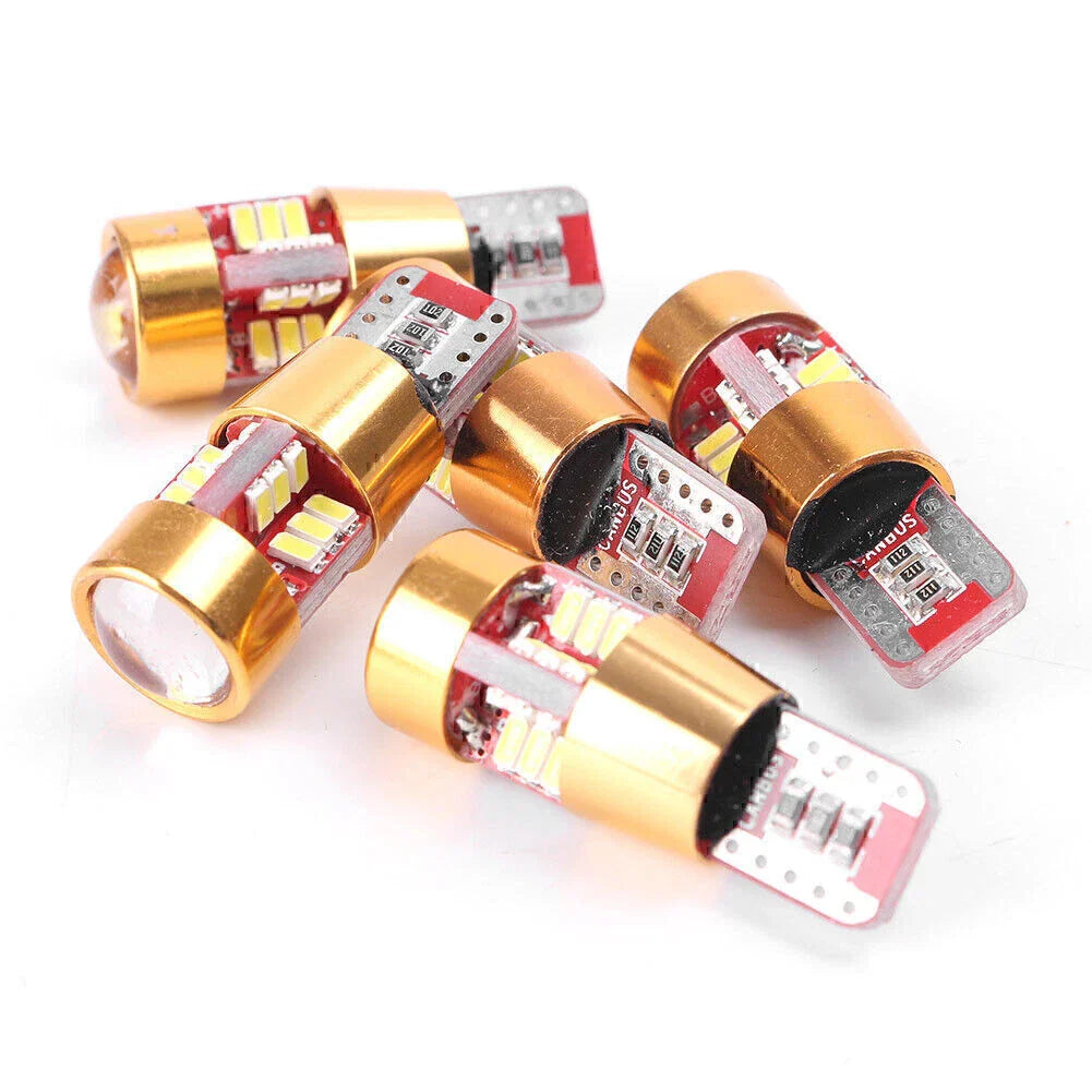 10X T10 3014 27SMD LED Wedge Light Bulb for Car - White