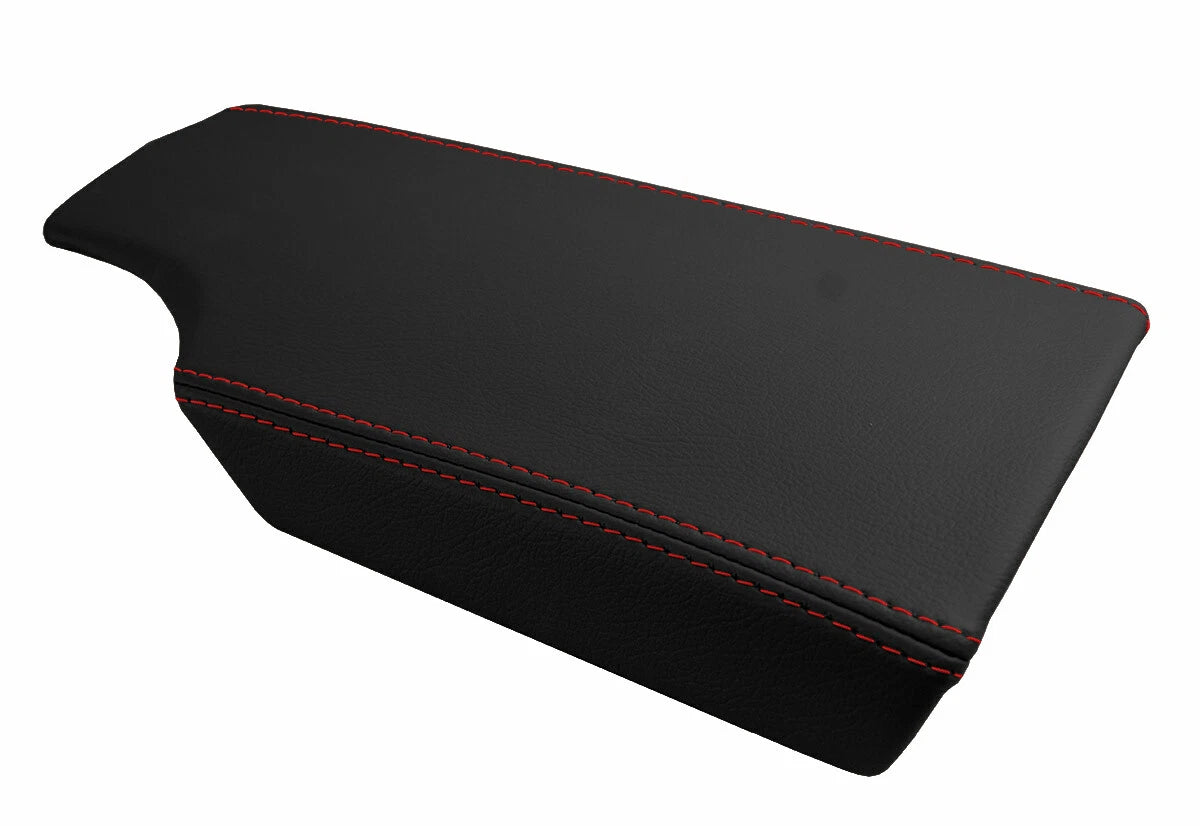 Console Lid Pull Over Cover Leather for Porsche 987 (2005–2012) Red Stitch