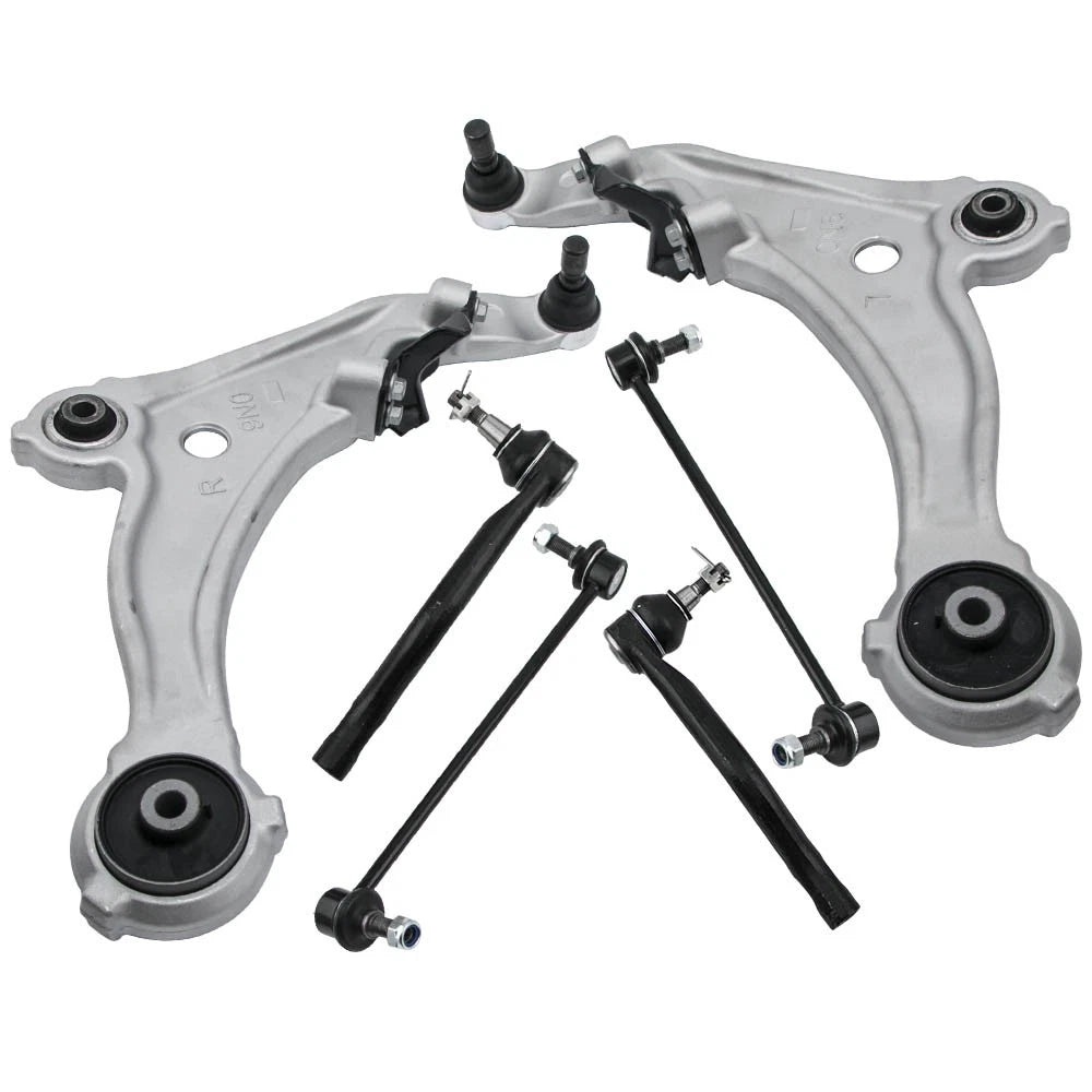 Set of 6 Front Lower Control Arms Outer Tie Rods Sway Bar for Nissan Maxima (2009–2014)