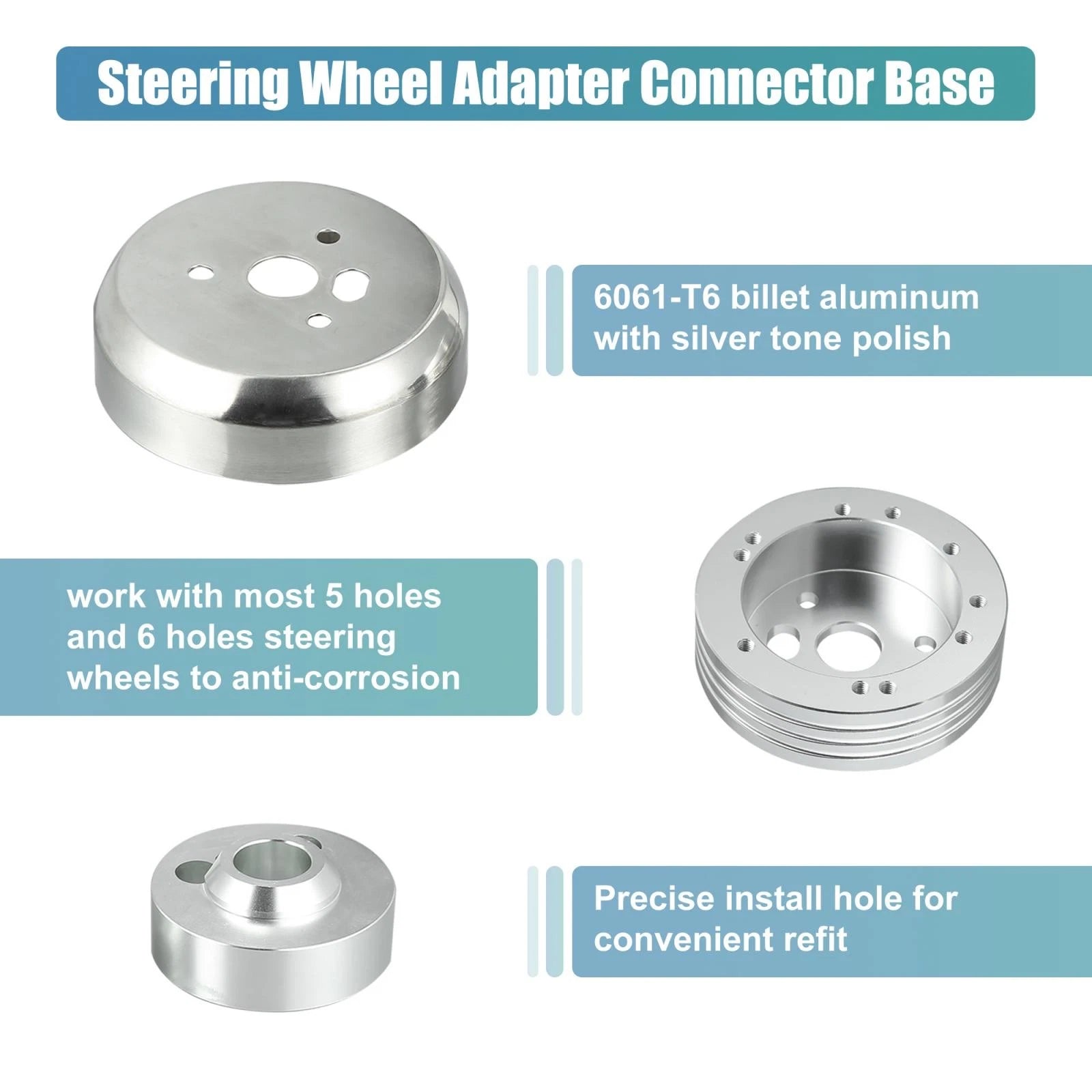 5 & 6 Hole Steering Wheel Short Hub Adapter for Chevy GM (Year Range)