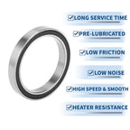 Deep Groove Ball Bearing 6808DD for Scooter Skateboard (40x52x7mm)
