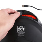 M-XL Flip Up Modular Full Face Helmet for Motorcycle Snowmobile (LED, DOT)