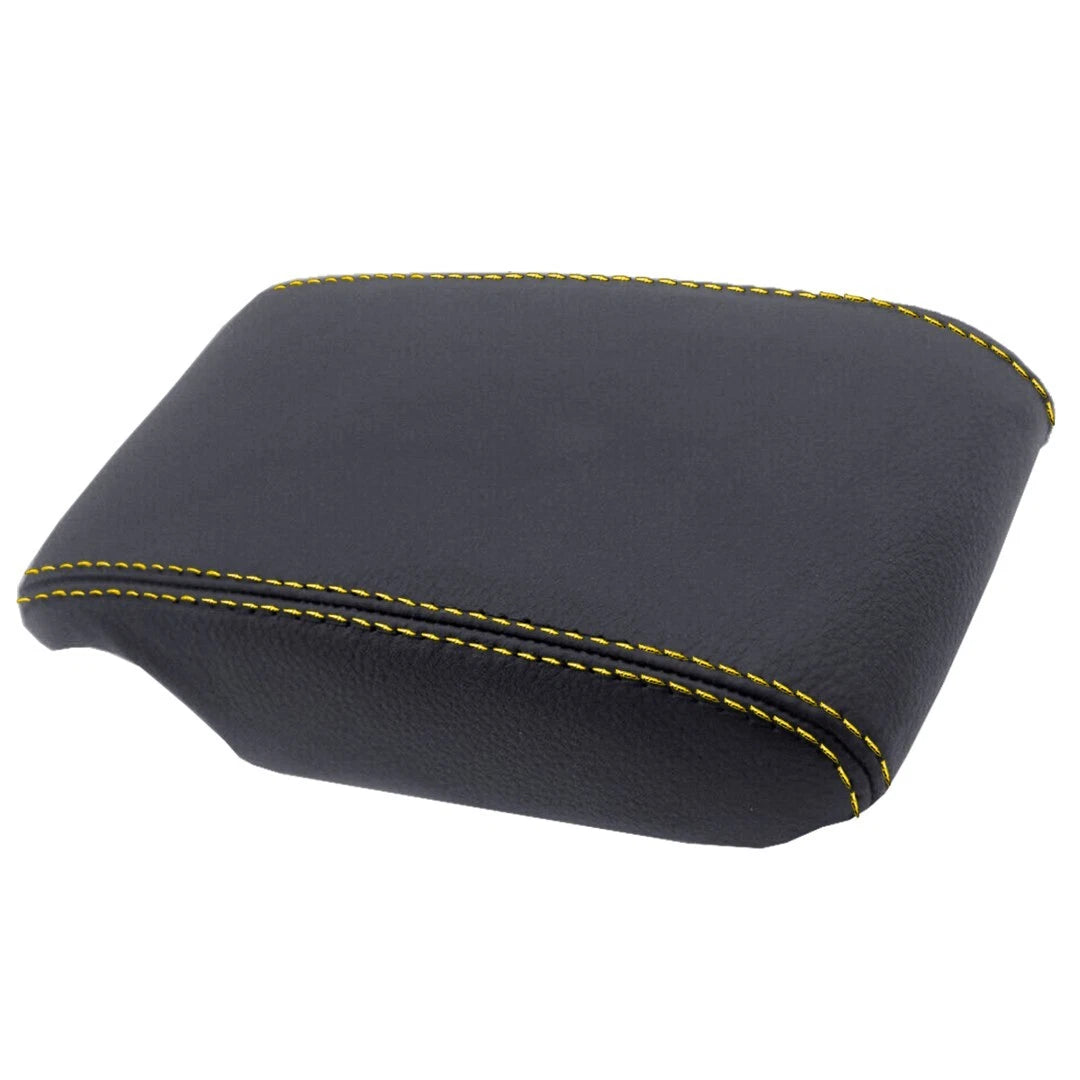 Leather Synthetic Console Armrest Cover for Lexus IS300 (2001–2005) Yellow Stitch