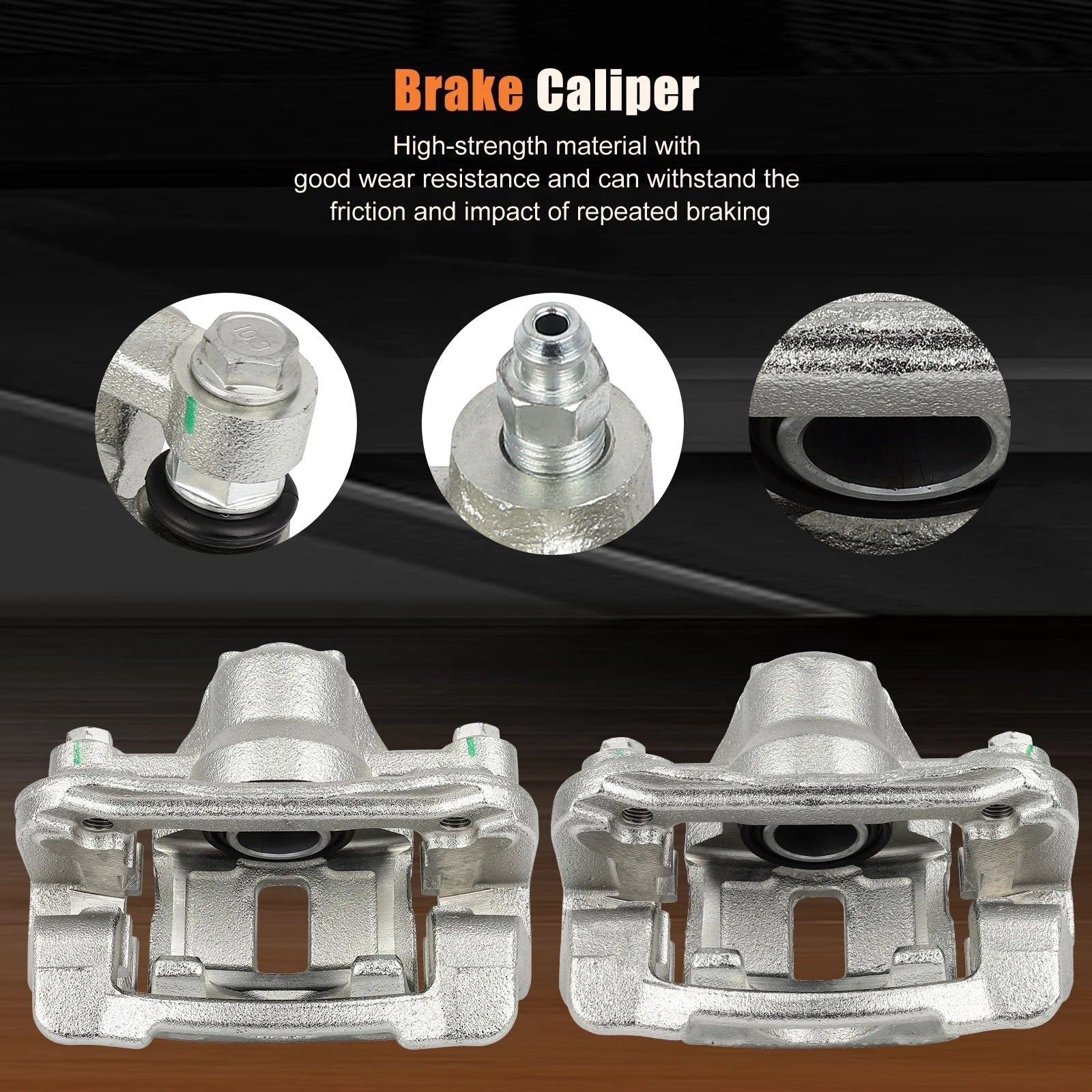 Set of 2 Rear Brake Calipers w/ Bracket for Hyundai Tucson (2010–2015)