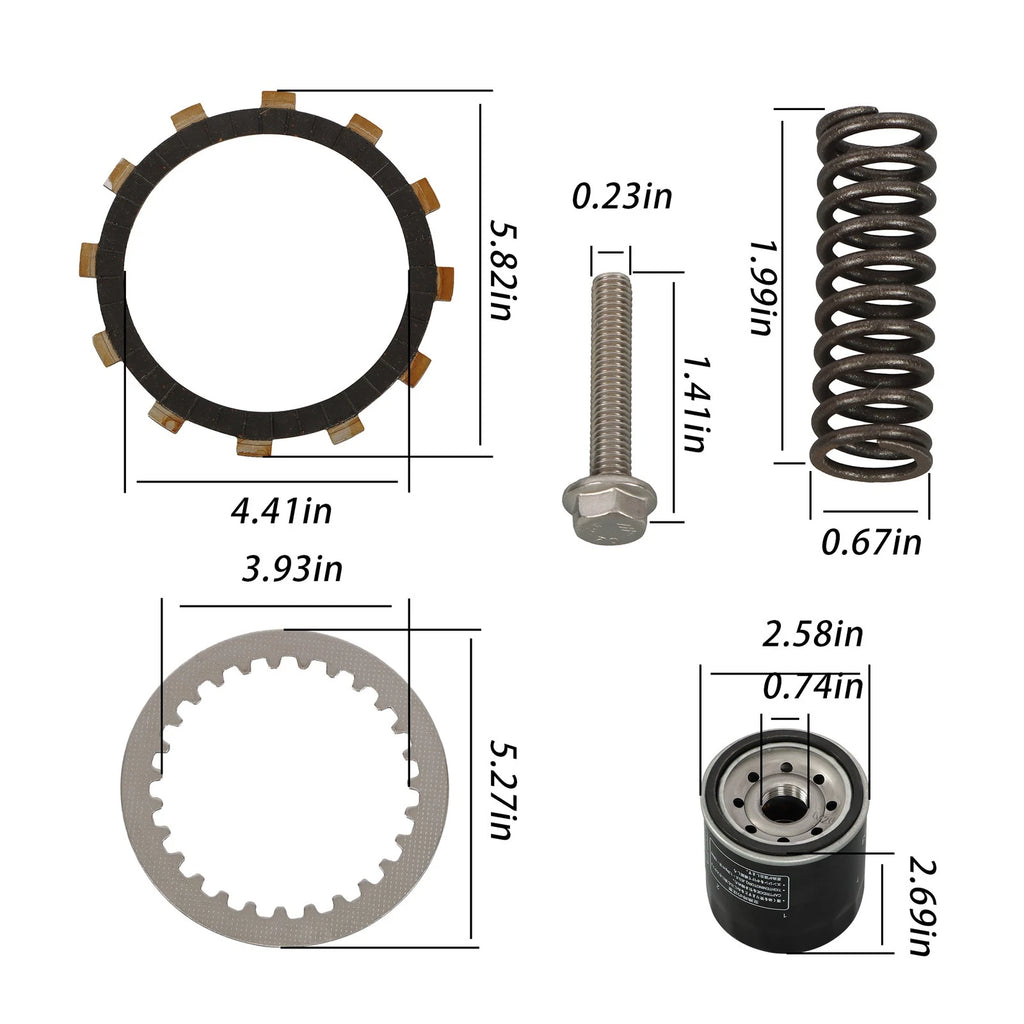 Heavy Duty Clutch Friction Plates Kit for Yamaha YZF-R6/S (2003–2009)