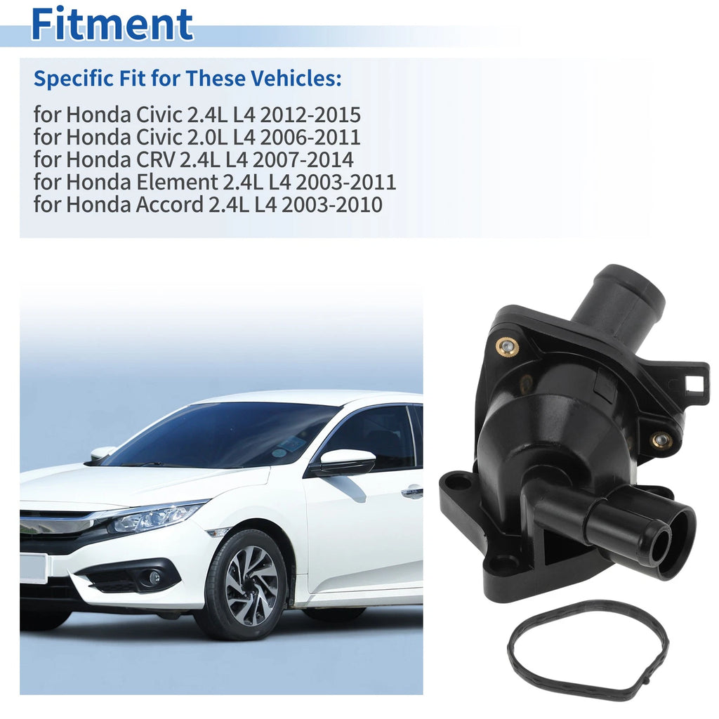 Engine Coolant Thermostat Housing Assembly for Honda Civic CR-V Element Accord (2001–2011)