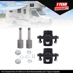 2X Trailer Hub Kit for 4 on 4" Spindle (1" Square)