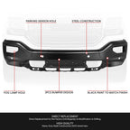 Steel Front Bumper for GMC Sierra 1500 Limited (2016–2018) w/ Fog Light Holes