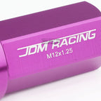 20 PCS Close End M12x1.25 50mm Tall Purple Aluminum Lug Nuts + Adapter