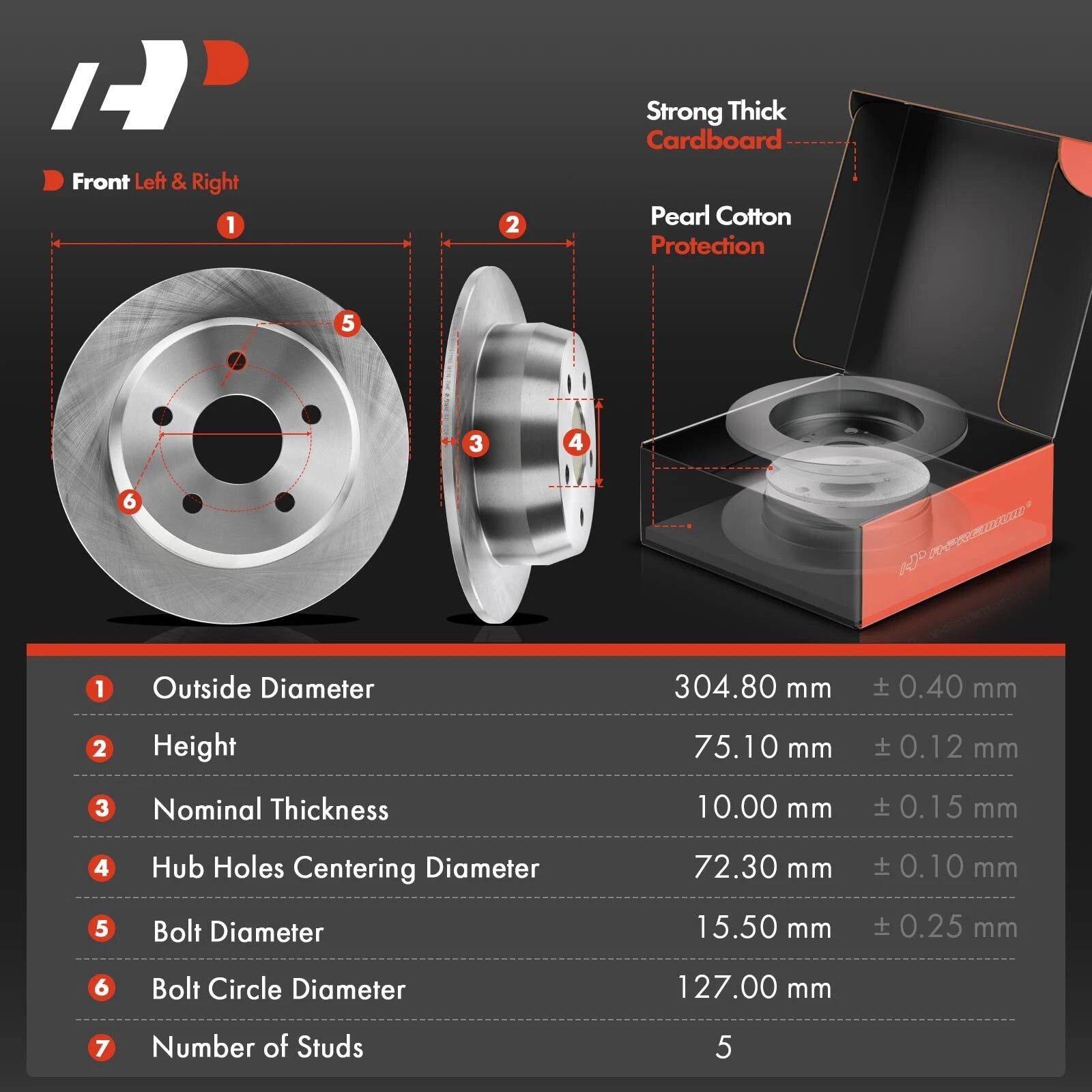 Rear Brake Rotors & Pads for Jeep Grand Cherokee