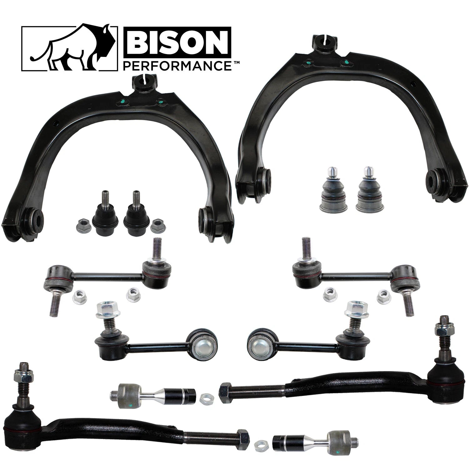 14pc Front Control Arms Sway Bars Tie Rods Kit for Chevy GMC
