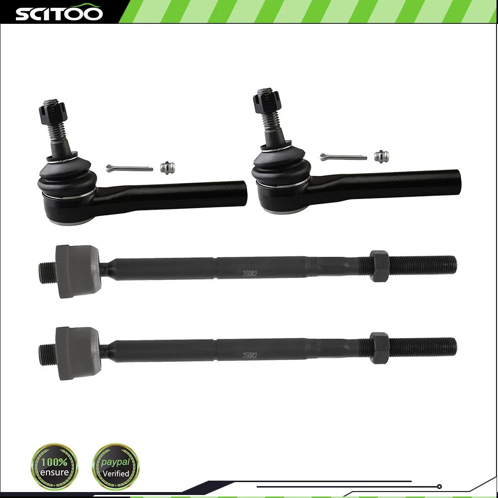 Set of 4 Front Tie Rod Ends for Cadillac Escalade, Chevrolet Silverado 1500 (2015–2019)