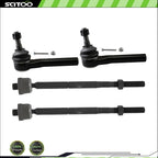 Set of 4 Front Tie Rod Ends for Cadillac Escalade, Chevrolet Silverado 1500 (2015–2019)