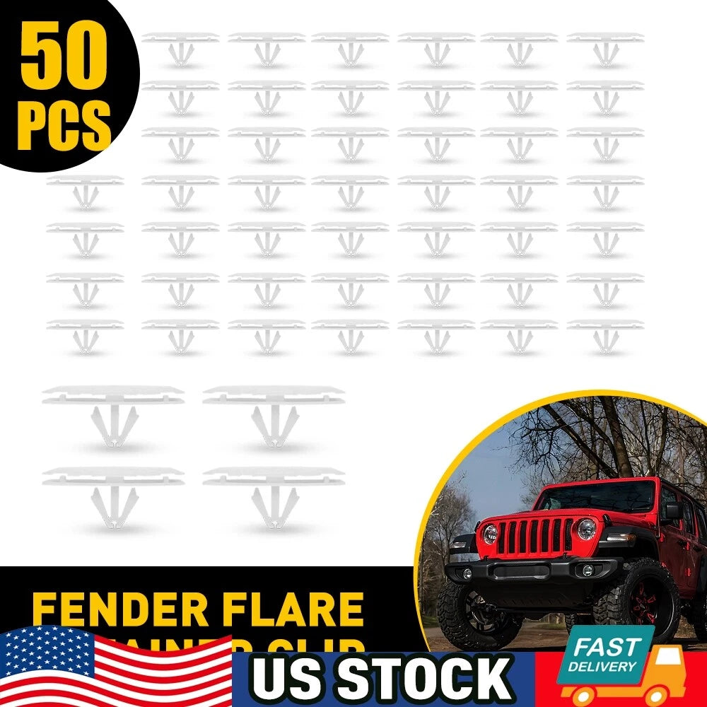 50PCS Fender Retainer Clips for Jeep Wrangler JL (2018–2020)