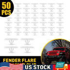 50PCS Fender Retainer Clips for Jeep Wrangler JL (2018–2020)
