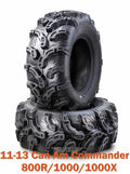 Set of 4 Front/Rear Tires 27x9-12 for Can-Am Commander 800R/1000/1000X (2011–2013)