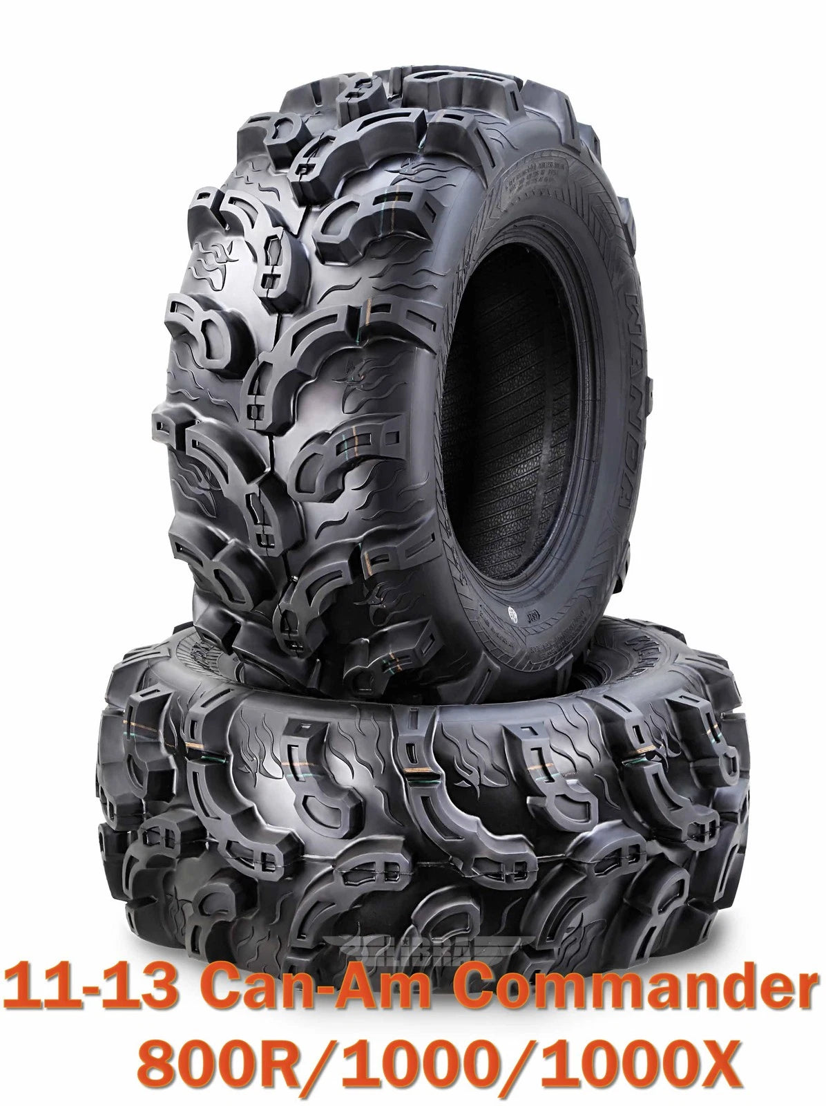 Set of 4 Front/Rear Tires 27x9-12 for Can-Am Commander 800R/1000/1000X (2011–2013)