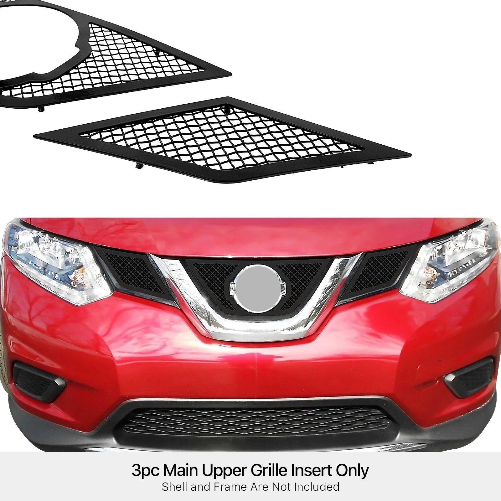 Stainless Steel Black Mesh Grille Insert for Nissan Rogue (2014-2016)