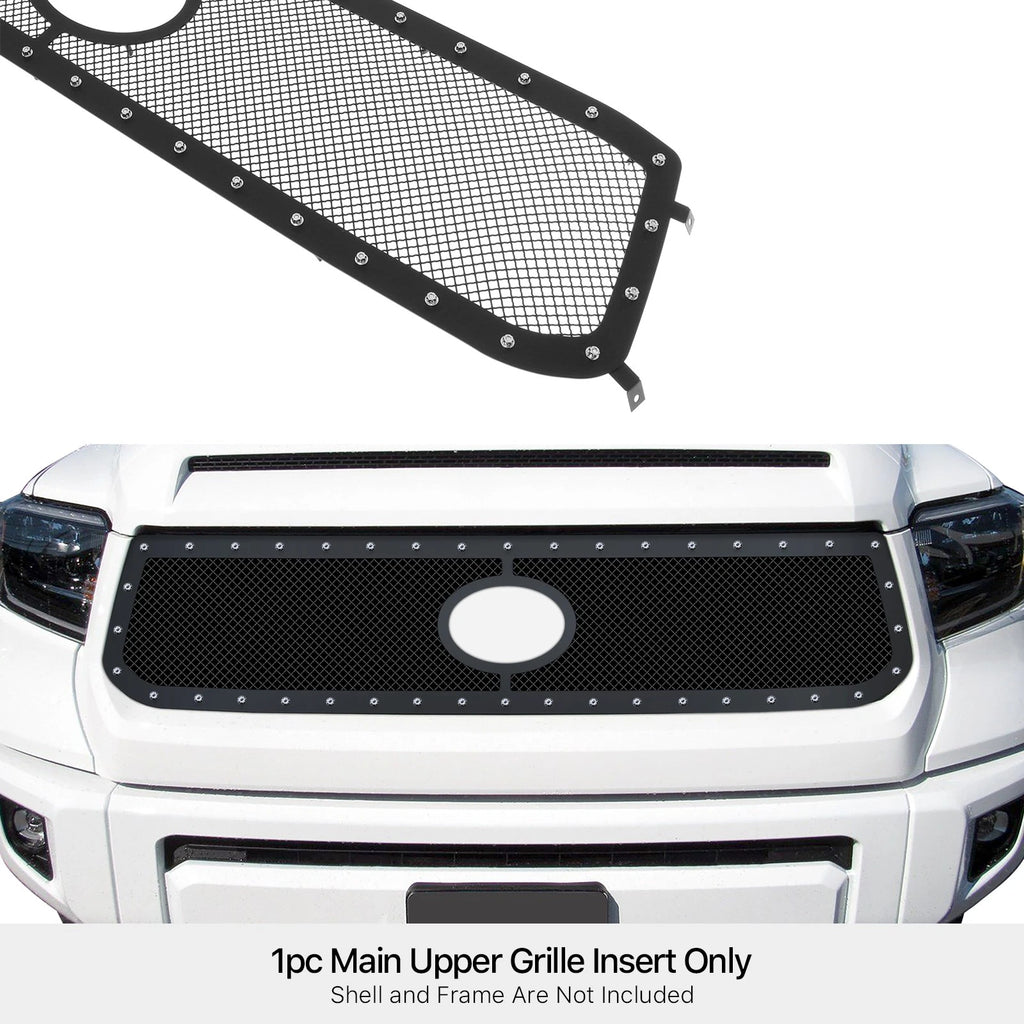 Stainless Black Mesh Rivet Grille for Toyota Tundra (2018-2019)